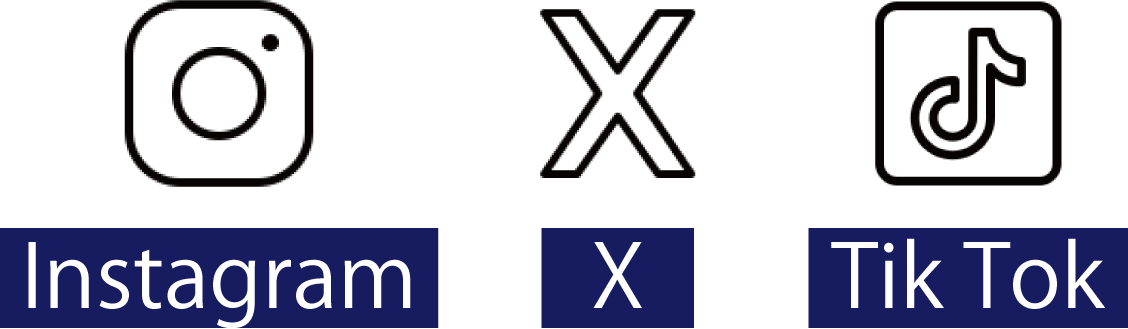 Instagram・X・TikTok ロゴ