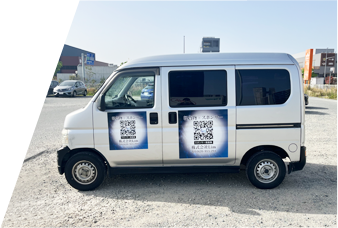 ステッカー制作と貼り付け施工