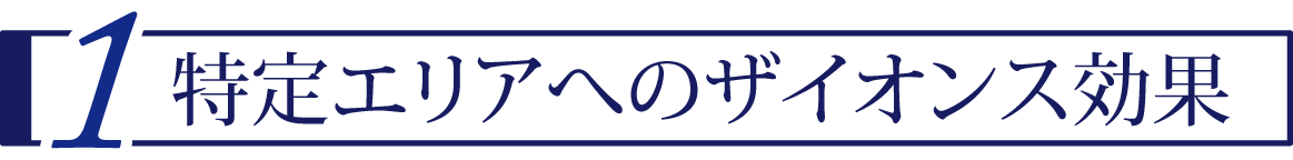 1 特定エリアへのザイオンス効果