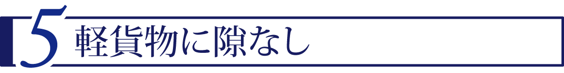 5 軽貨物に隙なし